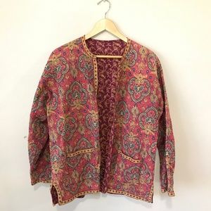 Reversible Quilted Jacket with Pockets